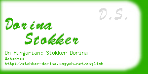 dorina stokker business card